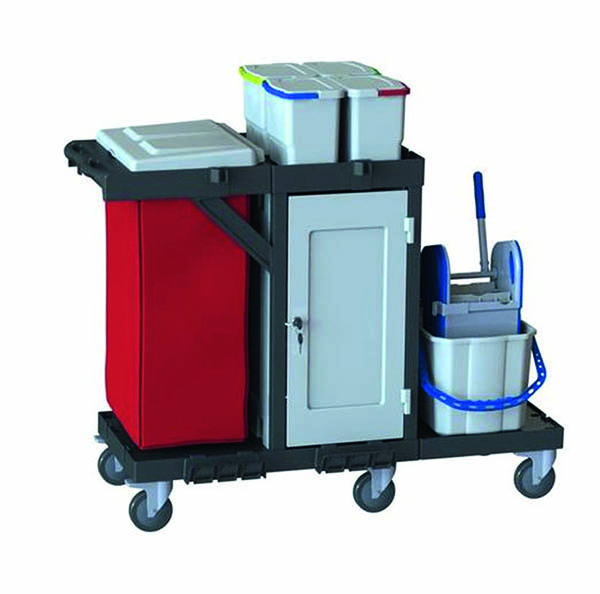 CleanSV® Tyson 6 Profi PE Reinigungswagen Systemwagen, 2 X 17 Liter Eimern 4 X 5 Liter Eimer 3 Ablagen Muellsackhalter CleanSV® Tyson 6 Profi PE Reinigungswagen Systemwagen, 2 X 17 Liter Eimern 4 X 5 Liter Eimer 3 Ablagen Muellsackhalter